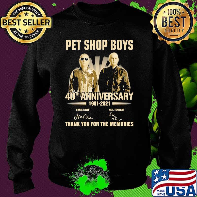 Pet Shop Boys 40th Anniversary 1981 2021 Thank You For The Memories Signature Shirt Sweater Pet Shop Boys 40th Anniversary 1981 2021 Thank You For The Memories Signature Shirt Sweater