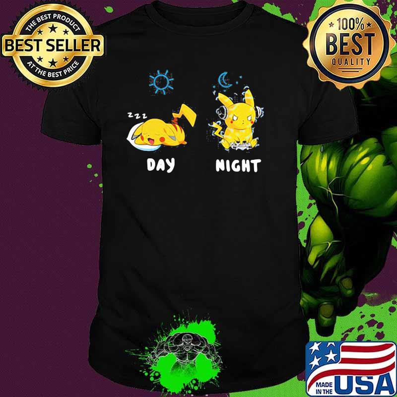 Pikachu Day Sleep Night Playing Game Pokemon Movie Shirt