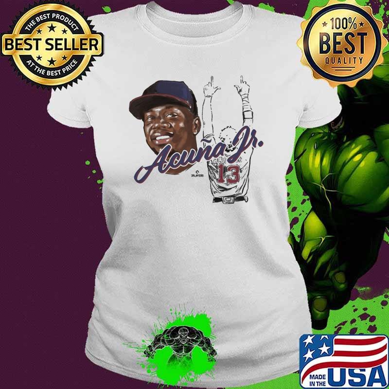 Ronald Acuña Jr. Silhouette Shirt Ladies tee Ronald Acuña Jr. Silhouette Shirt Ladies tee