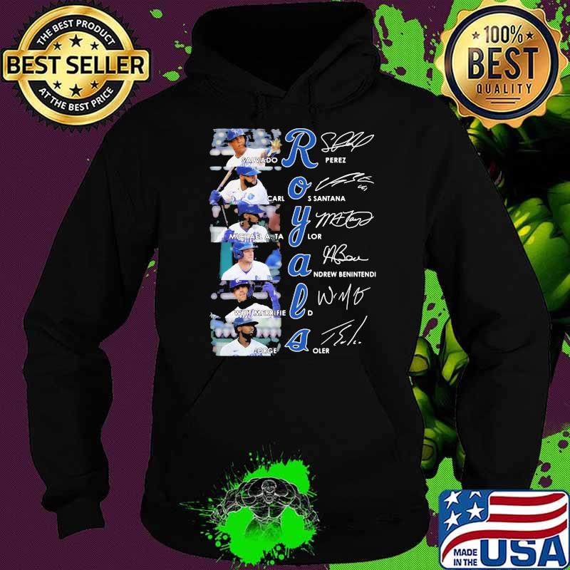 Royals Salvado Rperez Carlos Santana signature Hoodie Royals Salvado Rperez Carlos Santana signature Hoodie