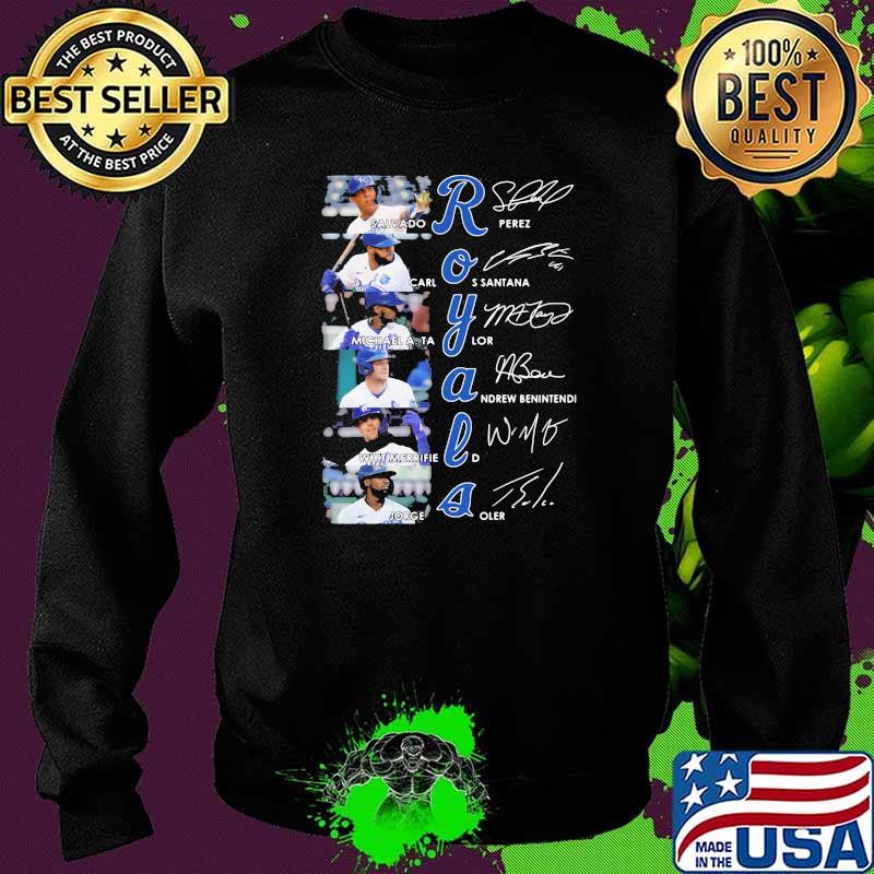 Royals Salvado Rperez Carlos Santana signature Sweater Royals Salvado Rperez Carlos Santana signature Sweater