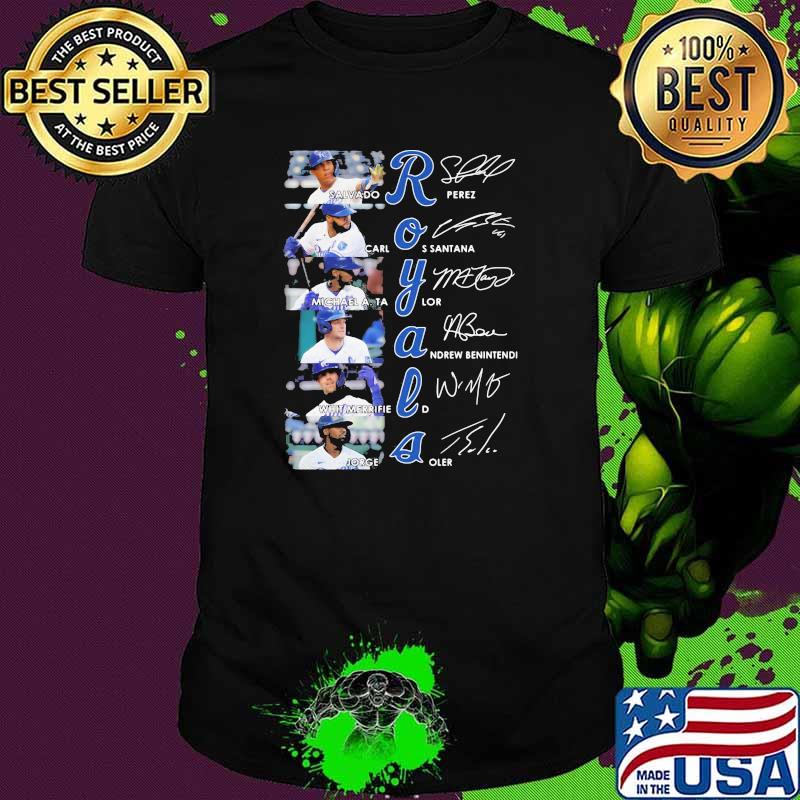 Royals Salvado Rperez Carlos Santana signature shirt Royals Salvado Rperez Carlos Santana signature shirt