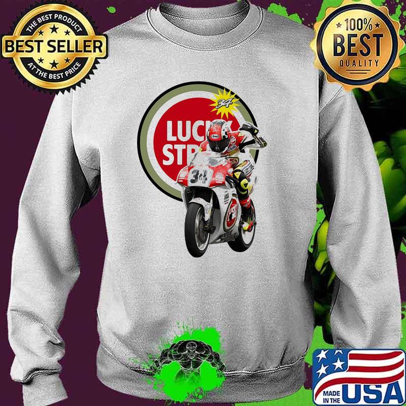 Schwantz Team Lucky Strike King Of The Mountain Motorcycle Shirt Sweater Schwantz Team Lucky Strike King Of The Mountain Motorcycle Shirt Sweater