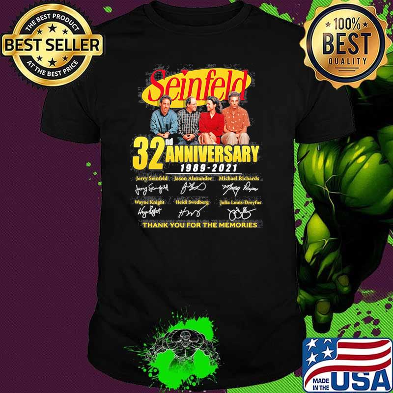 Seinfeld 32nd Anniversary 1989 2021 Thank You For The Memories Signature Shirt