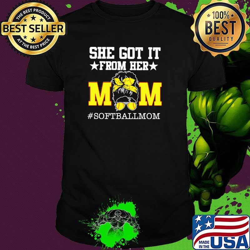 She Got It From Her Mom Softballmom Shirt She Got It From Her Mom Softballmom Shirt