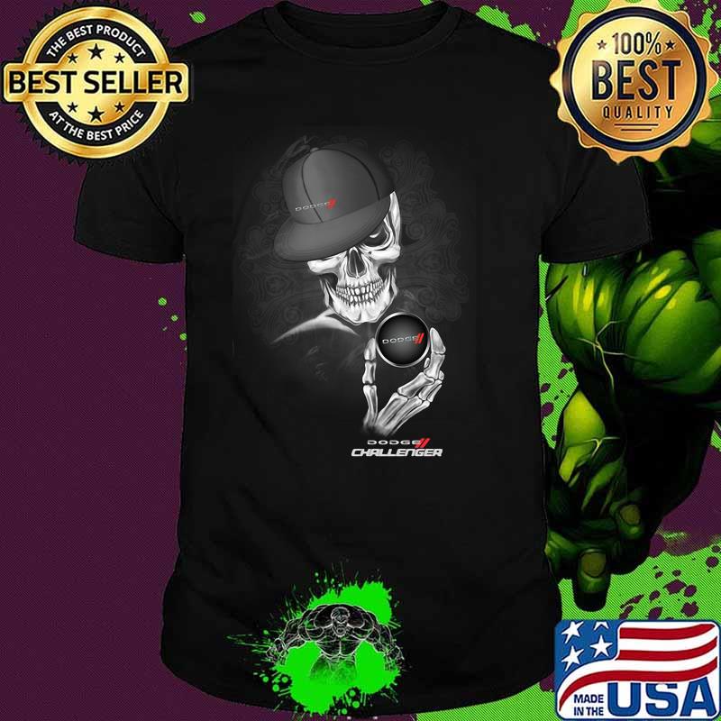 Skull With Dodge Challenger 2 Logo Shirt