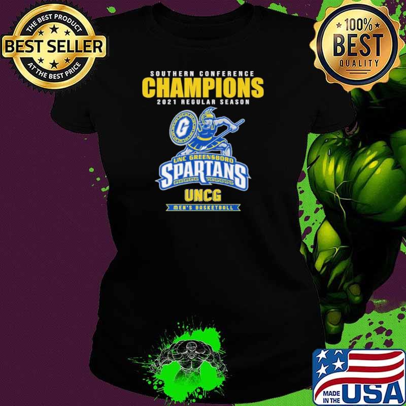 Southern Conference Champions 2021 Regular Season Unc Greensboro Spartans Men’s Basketball Shirt Ladies tee Southern Conference Champions 2021 Regular Season Unc Greensboro Spartans Men’s Basketball Shirt Ladies tee