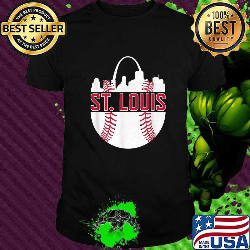 St. Louis Baseball STL Skyline Novelty Cardinal Shirt