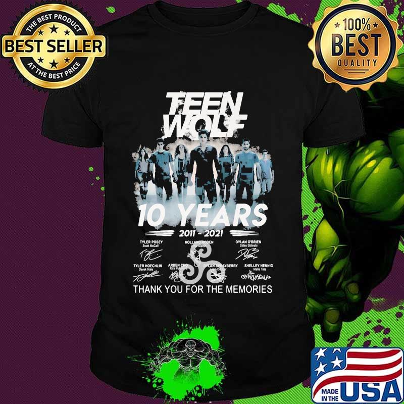 Teen Wolf 10 Years 2011 2021 Thank You For The Memories Signature Shirt