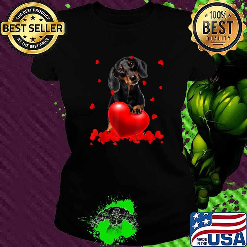 Valentine’s Day Heart Dachshund Dog Lover Gifts Shirt Ladies tee Valentine’s Day Heart Dachshund Dog Lover Gifts Shirt Ladies tee