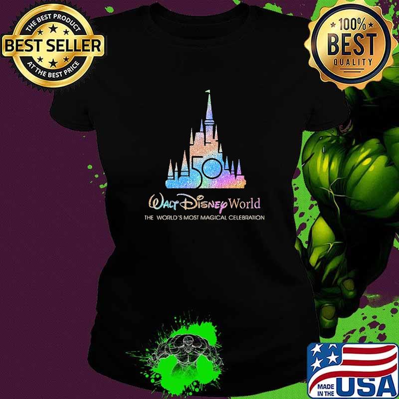 Walt Disney World The Worlds Most Magical Celebration 50th years Old Shirt Ladies tee Walt Disney World The Worlds Most Magical Celebration 50th years Old Shirt Ladies tee