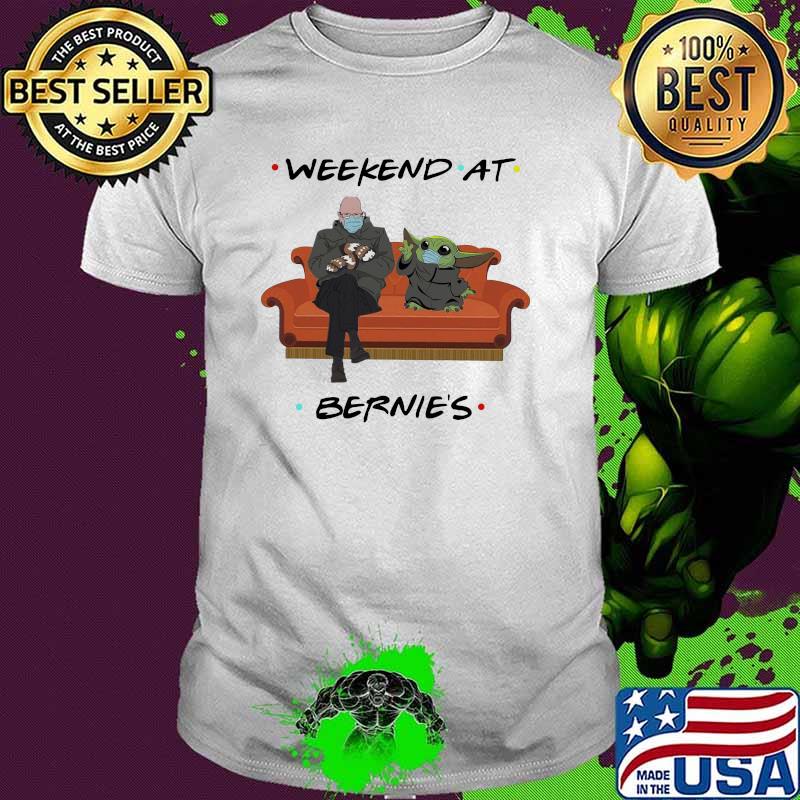 Weekend At Bernies Old Man And Baby Yoda Wear Mask Shirt