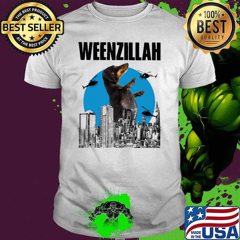 Weenzillah Dog Helicapter Blue Moon Shirt