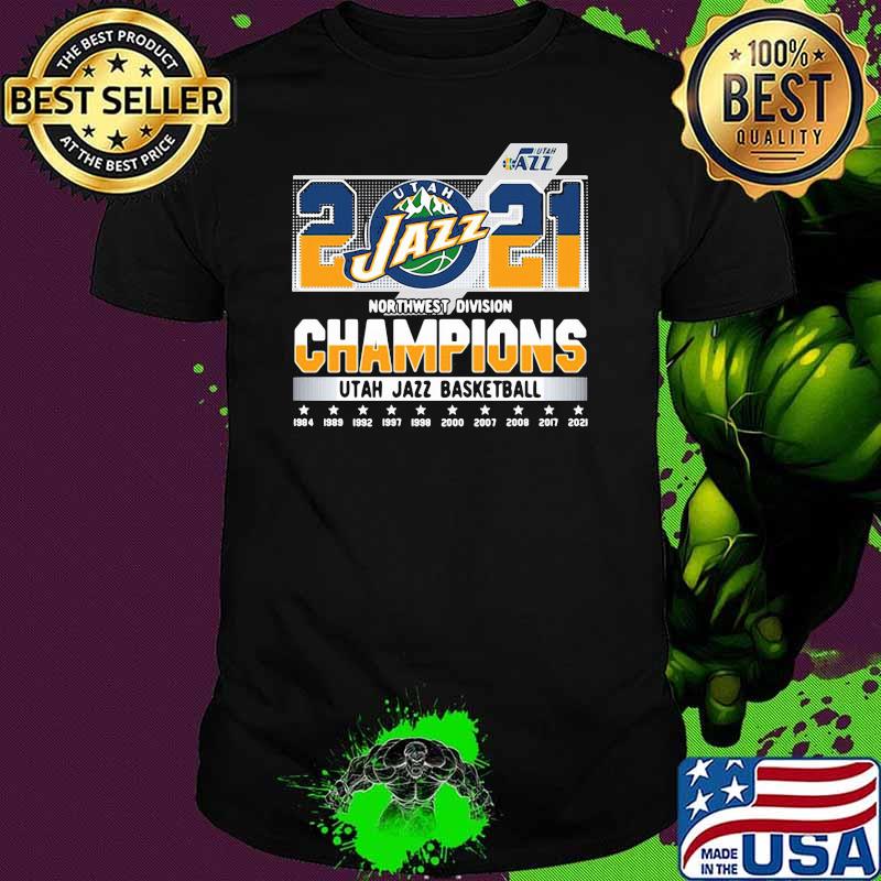 2021 northwest division champions UTAH jazz basketball shirt