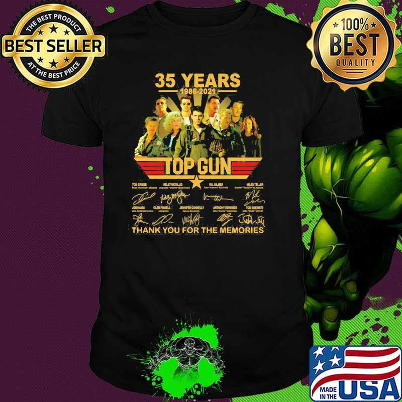 35 Years 1986 2021 Top Gun Thank You For The Memories Signature Shirt