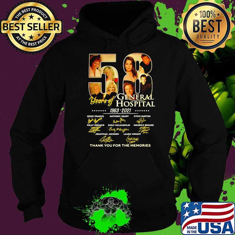 58 Years Of General Hospital 1963 2021 Thank You For The Memories Signature Shirt Hoodie 58 Years Of General Hospital 1963 2021 Thank You For The Memories Signature Shirt Hoodie