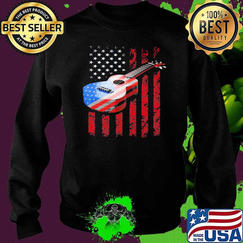 American Acoustic Guitar American Flag Shirt Sweater American Acoustic Guitar American Flag Shirt Sweater