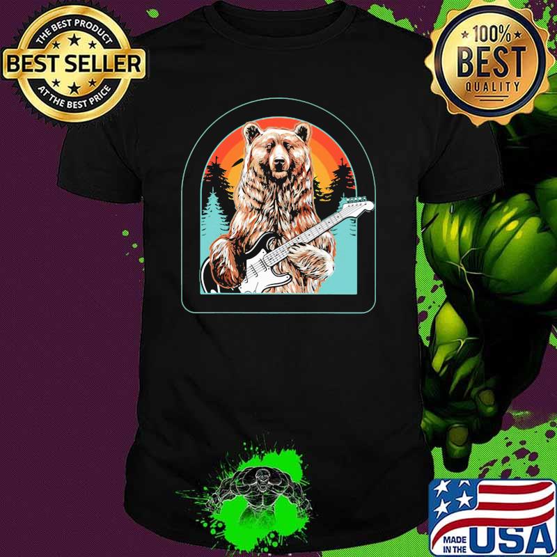 Bear Play Guitar Vintage Shirt