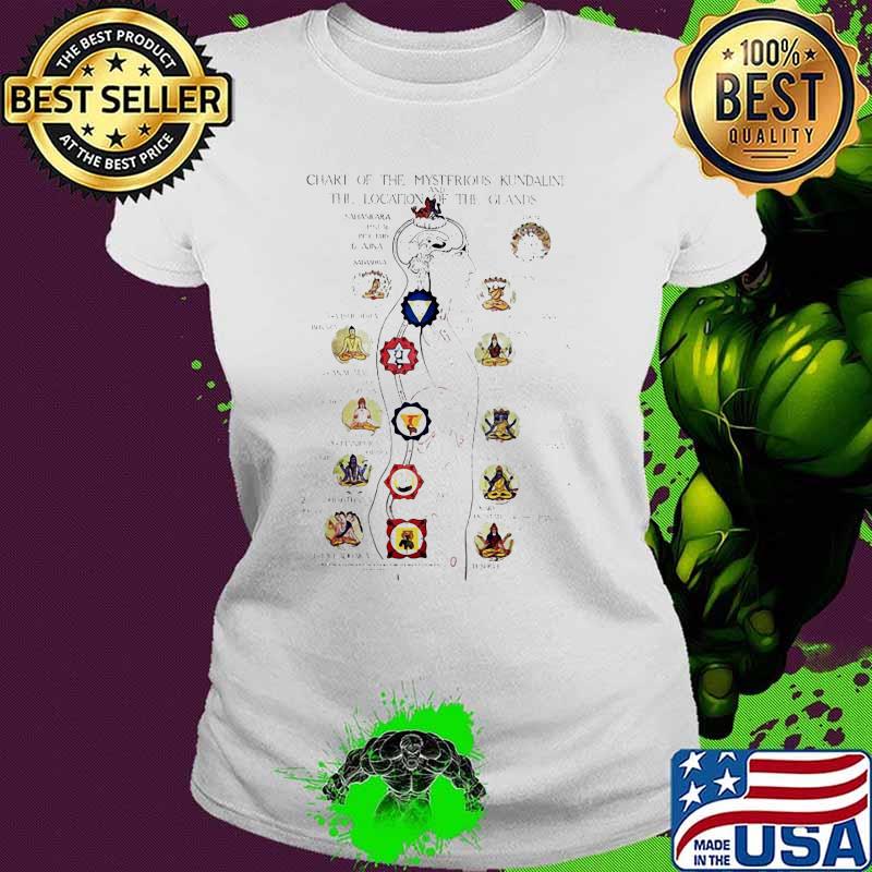 Chart Of Mysterious Kundalini The Location Of the Glands Shirt Ladies tee Chart Of Mysterious Kundalini The Location Of the Glands Shirt Ladies tee