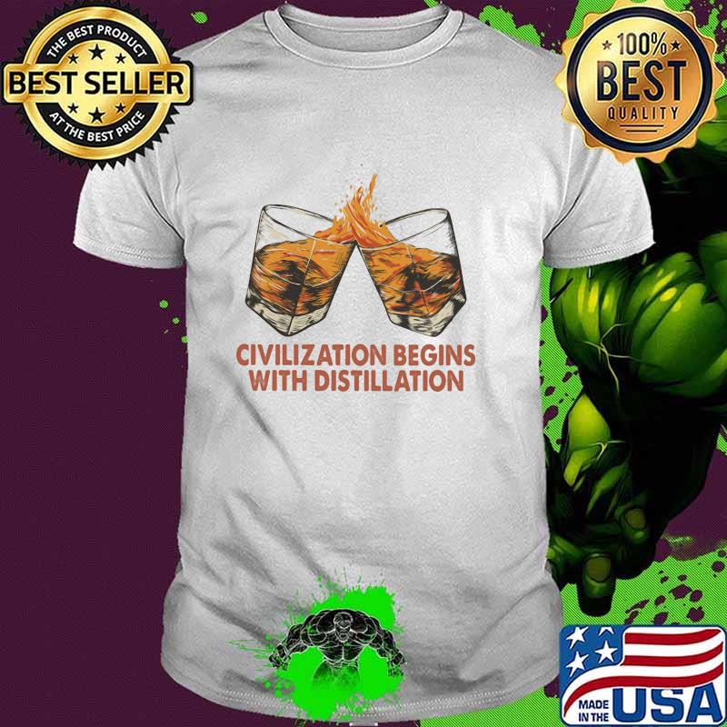 Civilization Begins With Distillation Bourbon Shirt