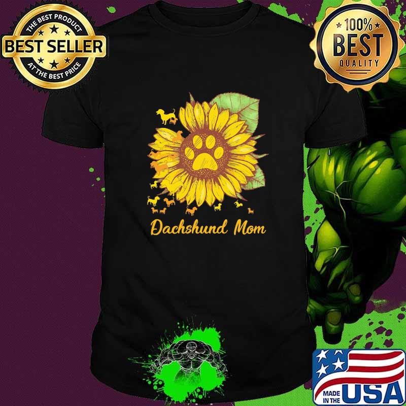 Dachshund mom sunflower shirt