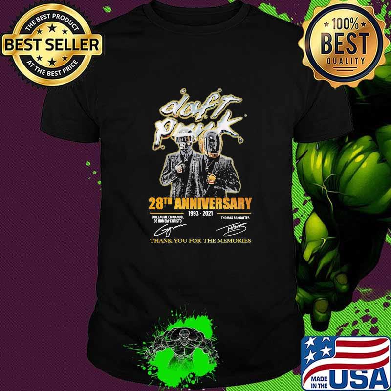 Daft Punk 28th Aniversary Thank You For The Memories Shirt
