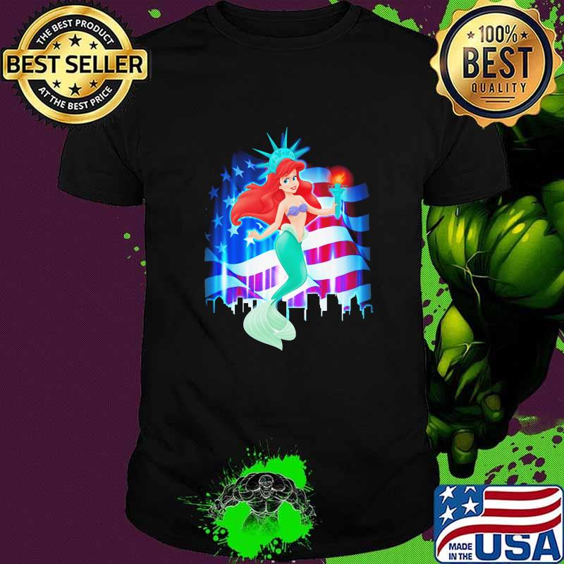 Disney Little Mermaid Ariel 4th Of July Independence Shirt