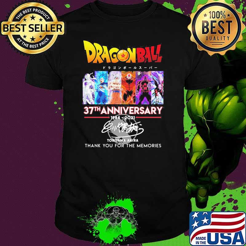 Dragon Ball 37th Anniversary 1984 2021 Toriyama Akira Thank You For The Memories Signature Shirt