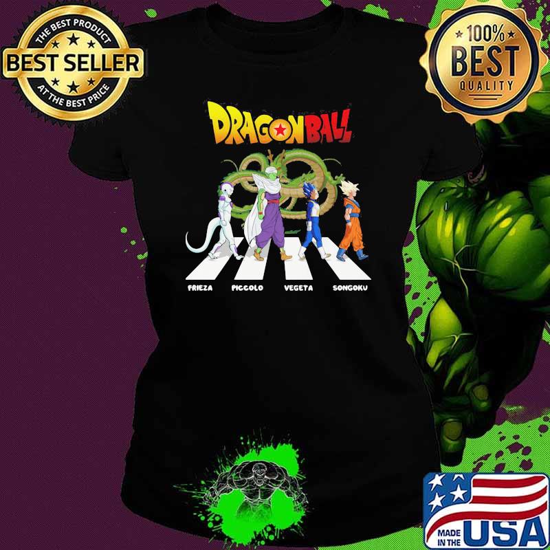 Dragon Ball Frieza Piccolo Vegeta Songoku Abbey Road Shirt Ladies tee Dragon Ball Frieza Piccolo Vegeta Songoku Abbey Road Shirt Ladies tee