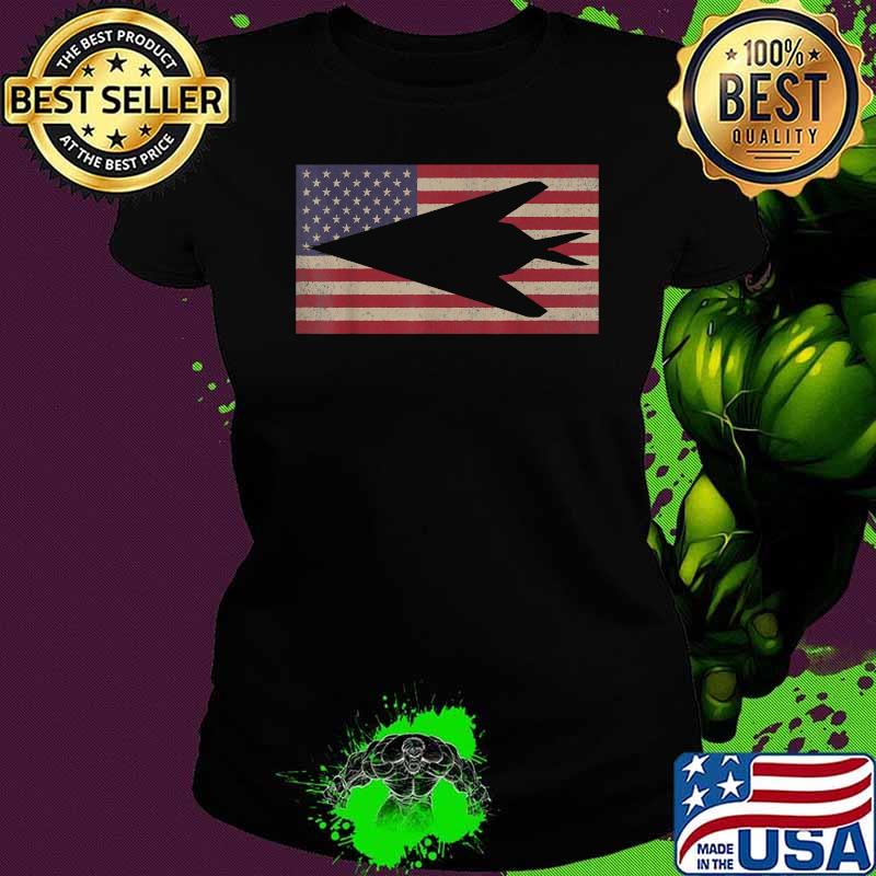 F-117 Nighthawk Stealth Fighter Aircraft American Flag Shirt Ladies tee F-117 Nighthawk Stealth Fighter Aircraft American Flag Shirt Ladies tee