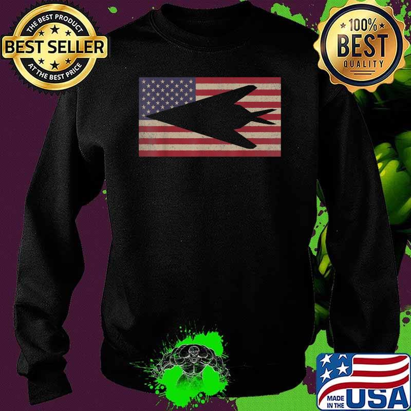 F-117 Nighthawk Stealth Fighter Aircraft American Flag Shirt Sweater F-117 Nighthawk Stealth Fighter Aircraft American Flag Shirt Sweater