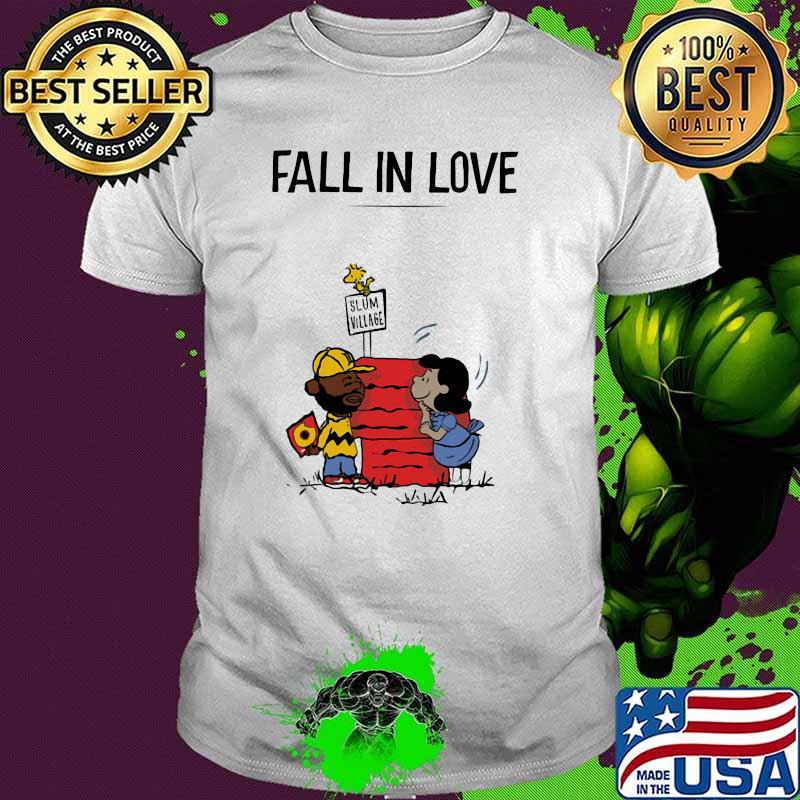 Fall in love slum village peanuts madvillain shirt