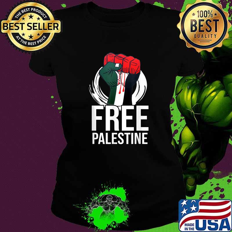 Free Palestine Arabic Support Palestine and Gaza Jerusalem T-Shirt Ladies tee Free Palestine Arabic Support Palestine and Gaza Jerusalem T-Shirt Ladies tee