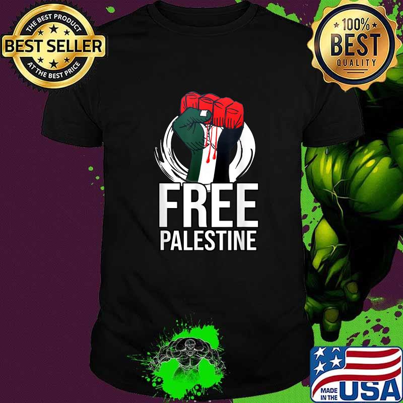 Free Palestine Arabic Support Palestine and Gaza Jerusalem T-Shirt