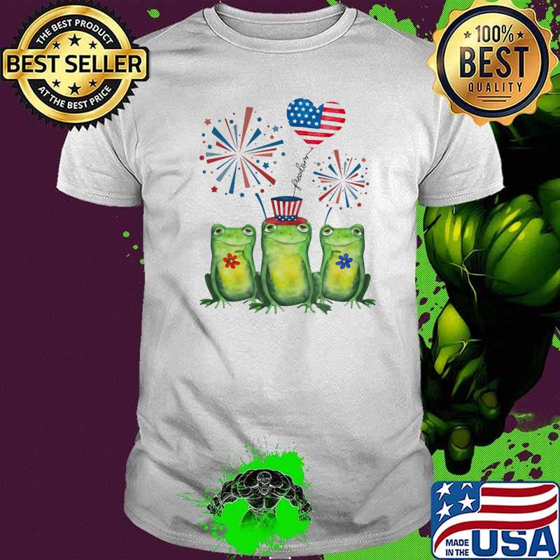 Frog fireworks and love frog lovers American Flag Shirt Frog fireworks and love frog lovers American Flag Shirt