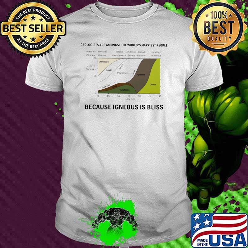 Geologist Are Amongst The World's Happiest People Because Igneous Is Bliss Shirt