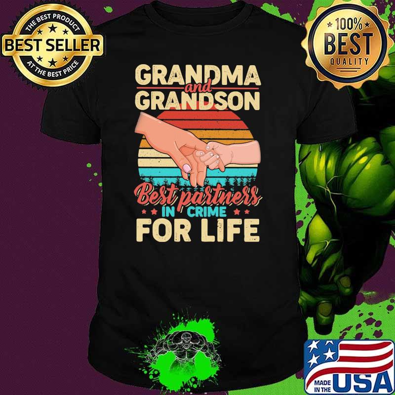 Grandma And Grandson Best Partners In Crime For Life Vintage shirt