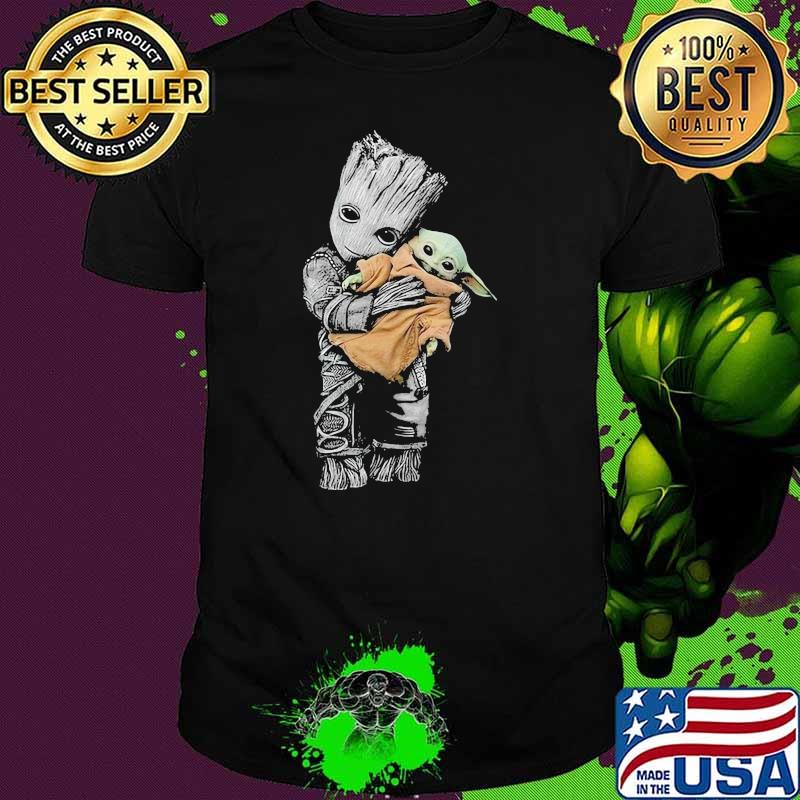 Groot Hug Baby Yoda Shirt