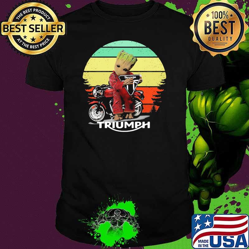 Groot hug Triumph Motor logo vintage shirt
