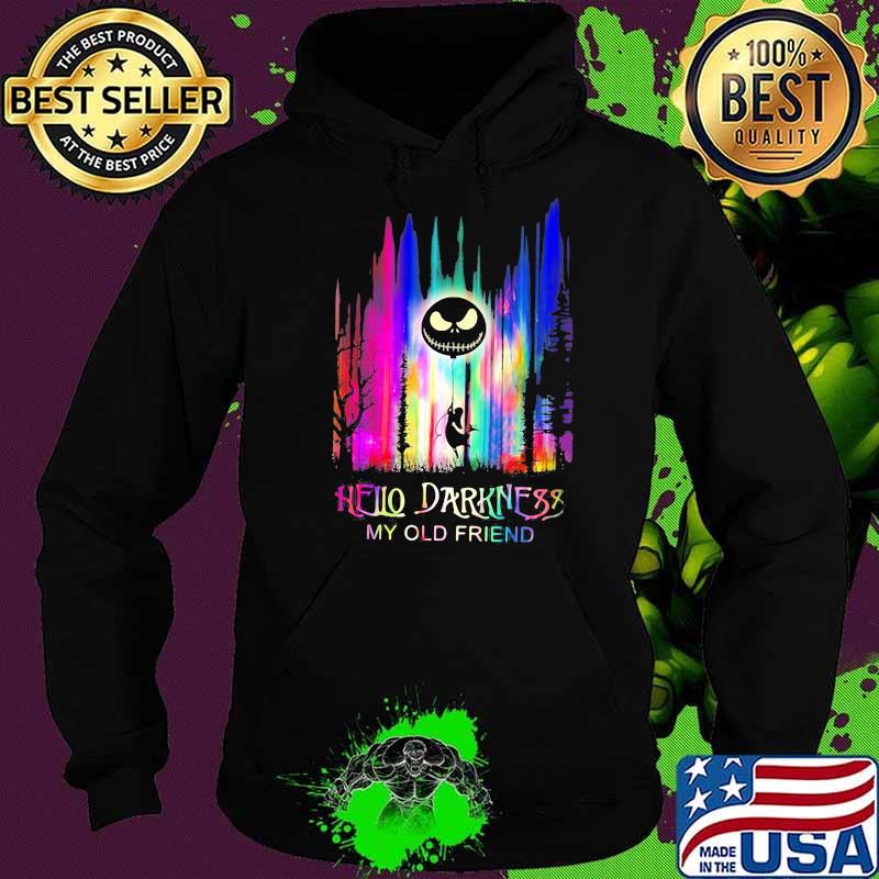 Hello Darkness my old friend jack skellington watercolor Hoodie Hello Darkness my old friend jack skellington watercolor Hoodie