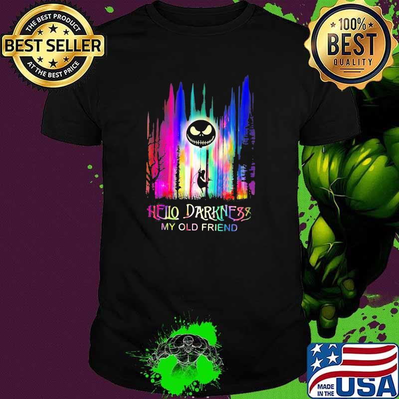 Hello Darkness my old friend jack skellington watercolor shirt