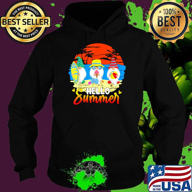 Hello Summer Gnomes Beach Party Summer Vibes Vintage Shirt Hoodie Hello Summer Gnomes Beach Party Summer Vibes Vintage Shirt Hoodie