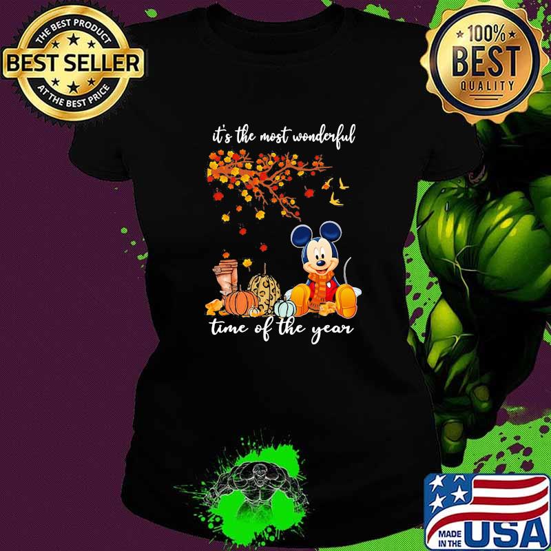 Its the most wonderful time of the year autumn pumpkin leopard mickey Ladies tee Its the most wonderful time of the year autumn pumpkin leopard mickey Ladies tee