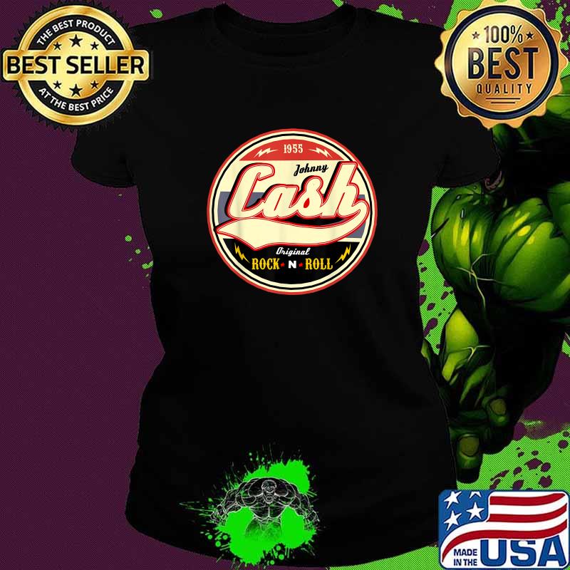 Johnny Cash Original Rock And Roll Arts Cash Music T-Shirt Ladies tee Johnny Cash Original Rock And Roll Arts Cash Music T-Shirt Ladies tee