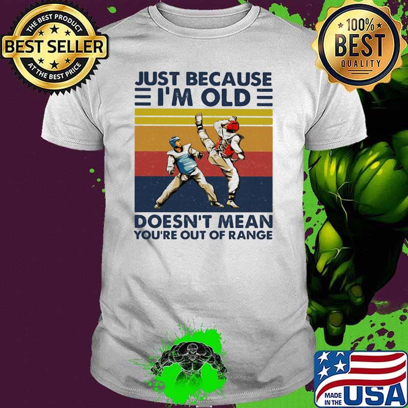 Just Because I'm Old Doesn't Mean You're Out Of Range Taekwondo Vintage shirt