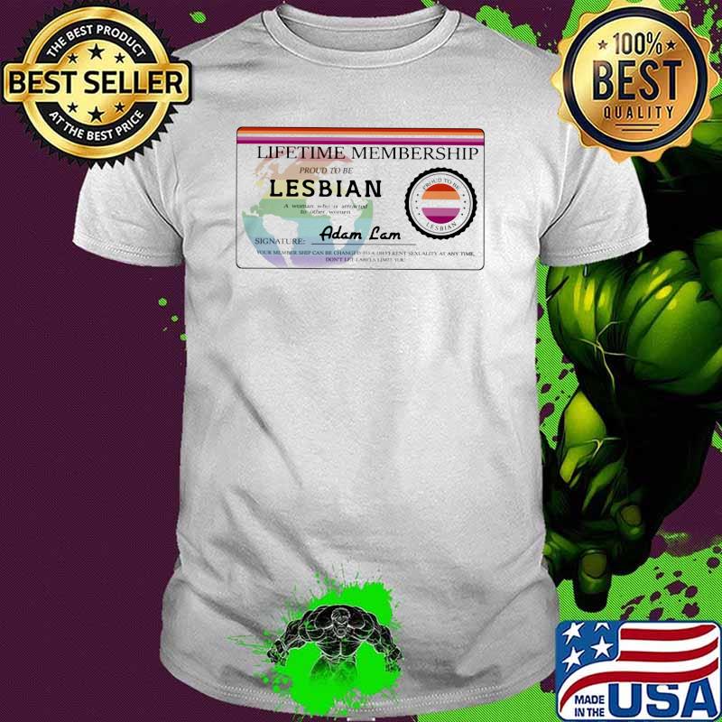 Lesbian Card Personalization Lifetime Membership LGBT Shirt