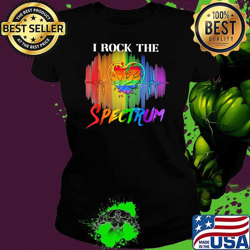 LGBT I Rock The Spectrum Broken Heart Shirt Ladies tee LGBT I Rock The Spectrum Broken Heart Shirt Ladies tee