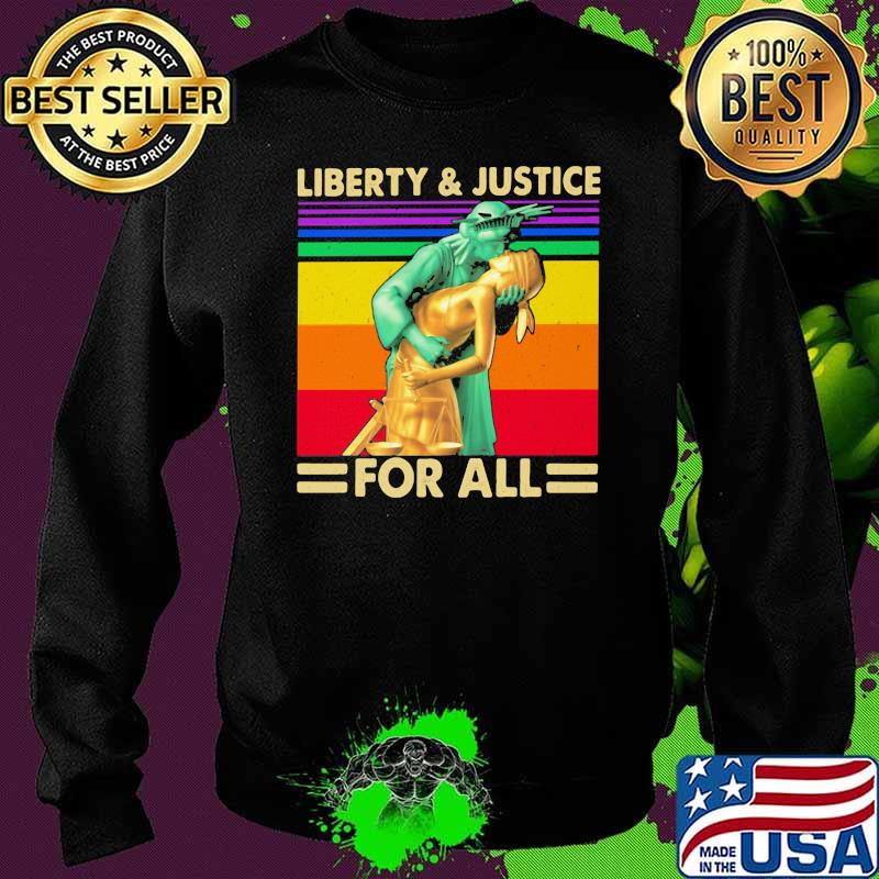 Liberty and Justice For All LGBT Vintage Shirt Sweater Liberty and Justice For All LGBT Vintage Shirt Sweater