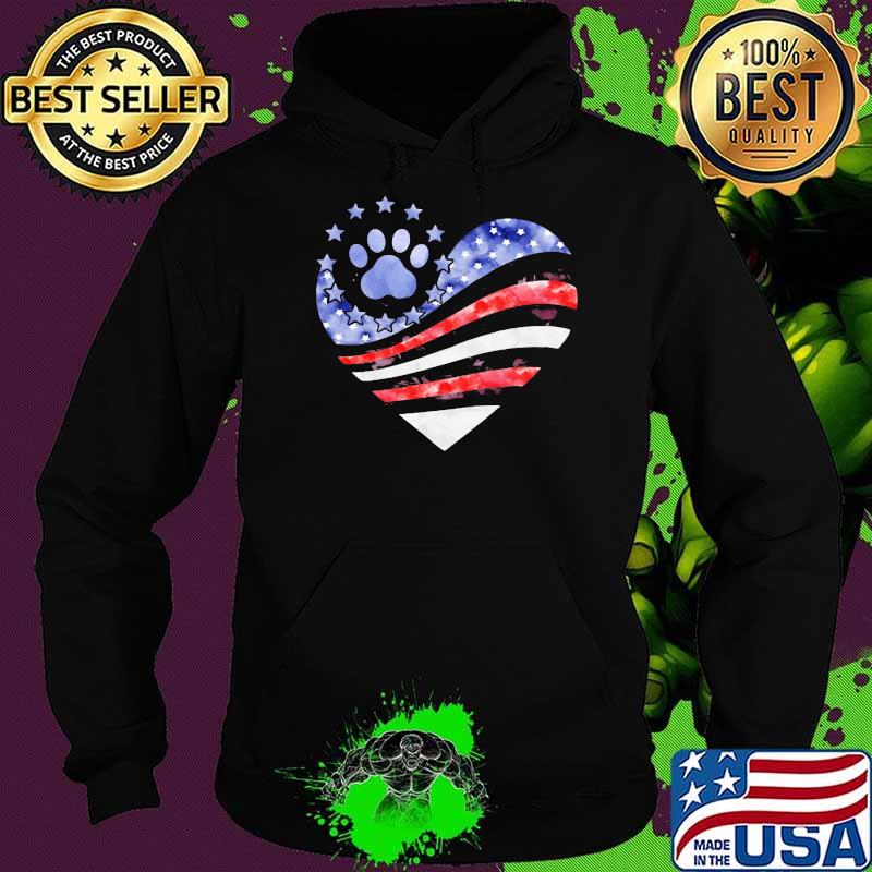 Love Dog Heart American Flag Shirt Hoodie Love Dog Heart American Flag Shirt Hoodie