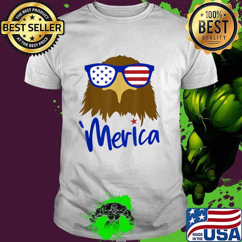 Merica Patriotic Eagle USA Flag 4th Of July Independence Day T-Shirt